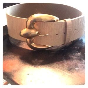 Vintage Beige snake print belt ✨